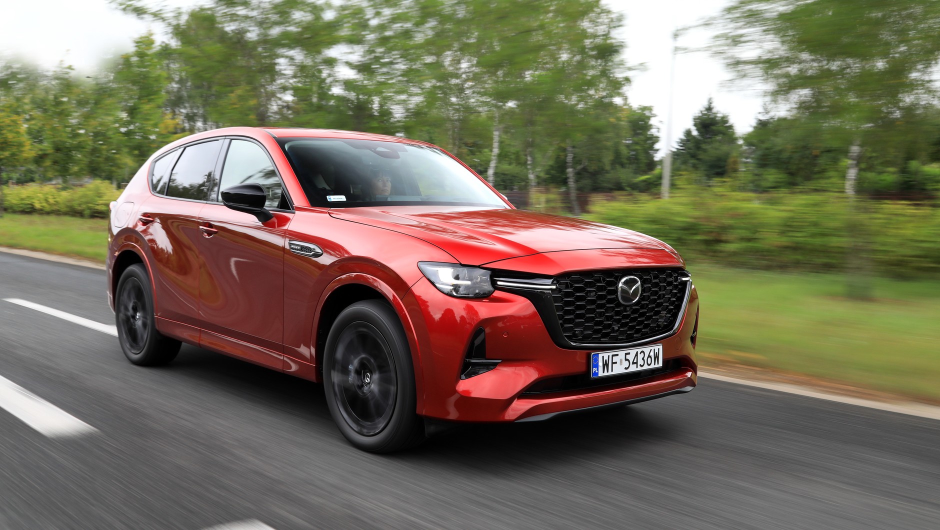 Mazda obiecuje, że hybrydowe CX-60 osiąga ze startu 100 km/h w 5,8 s. My uzyskaliśmy  wynik gorszy o 0,5 s.