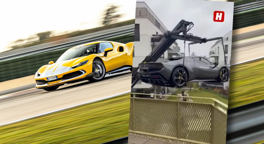 Właściciel Ferrari 296 GTB umieścił auto na balkonie, ale po tygodniu musiał je ściągnąć