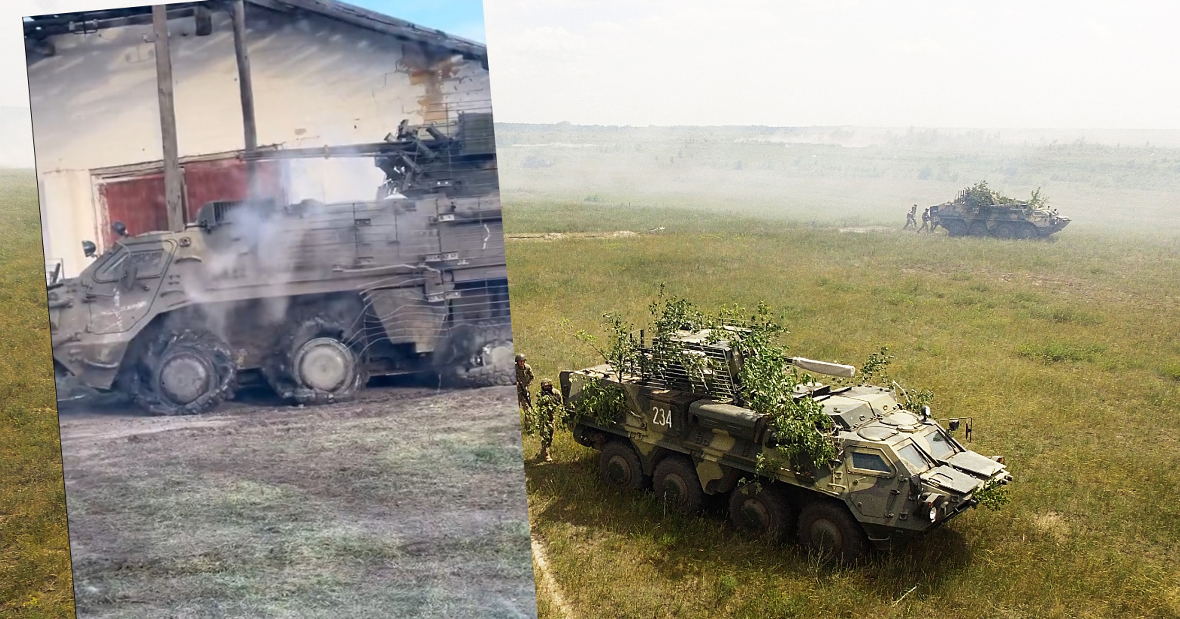 BTR-4 Bucefał uszkodzony przez minę