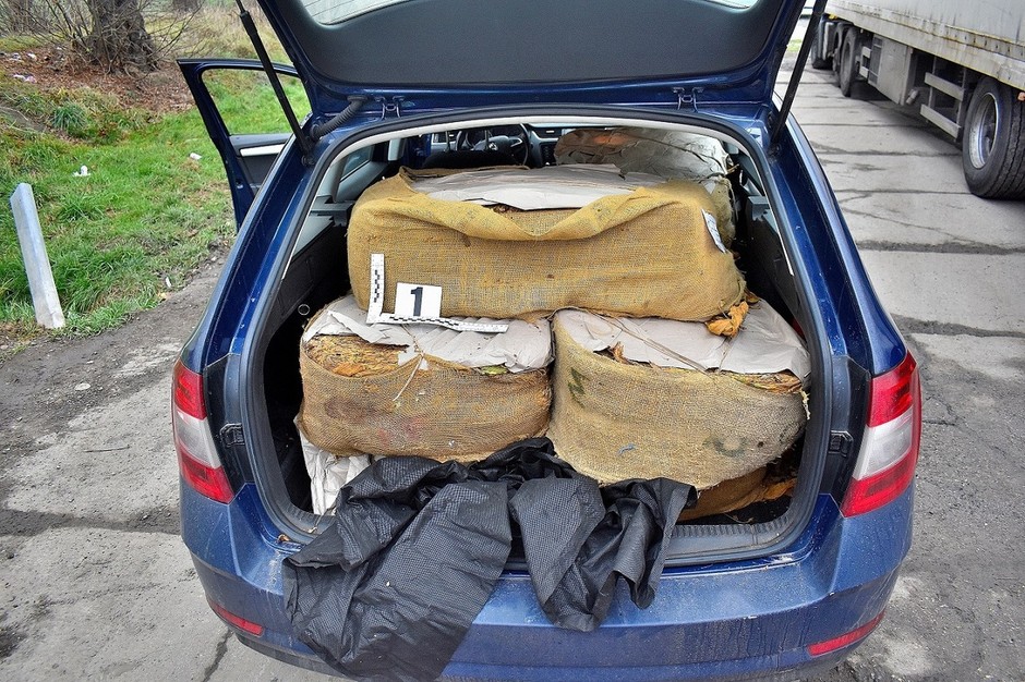 Przewoził 200 kg nielegalnego tytoniu w bagażniku