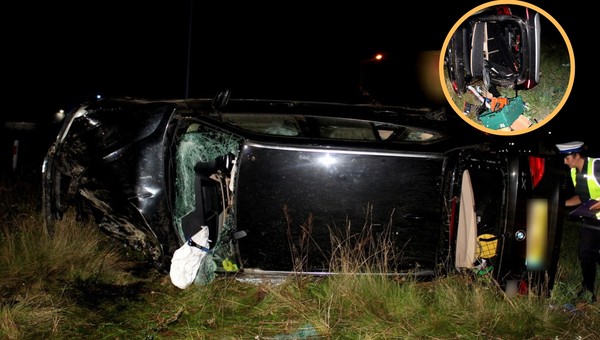 Kierowca BMW przeskoczył rondo. Problemy zaczęły się, gdy podeszli policjanci
