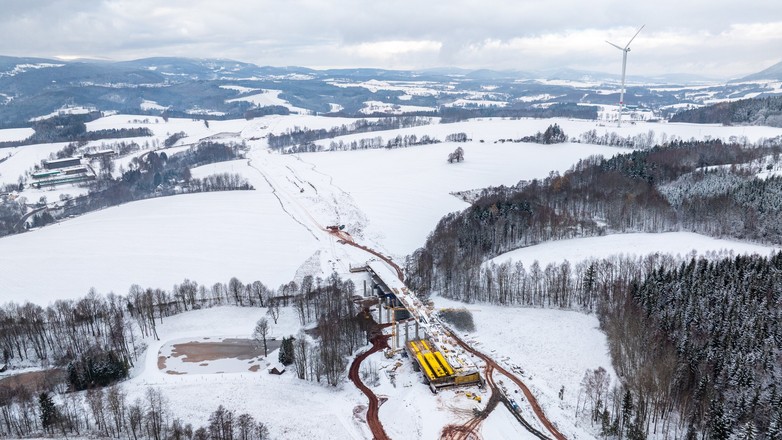 Prace na czeskiej D11 przy granicy z Polską
