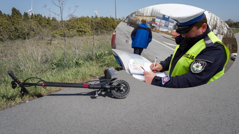 Hulajnoga, mandat, jazda na hulajnodze