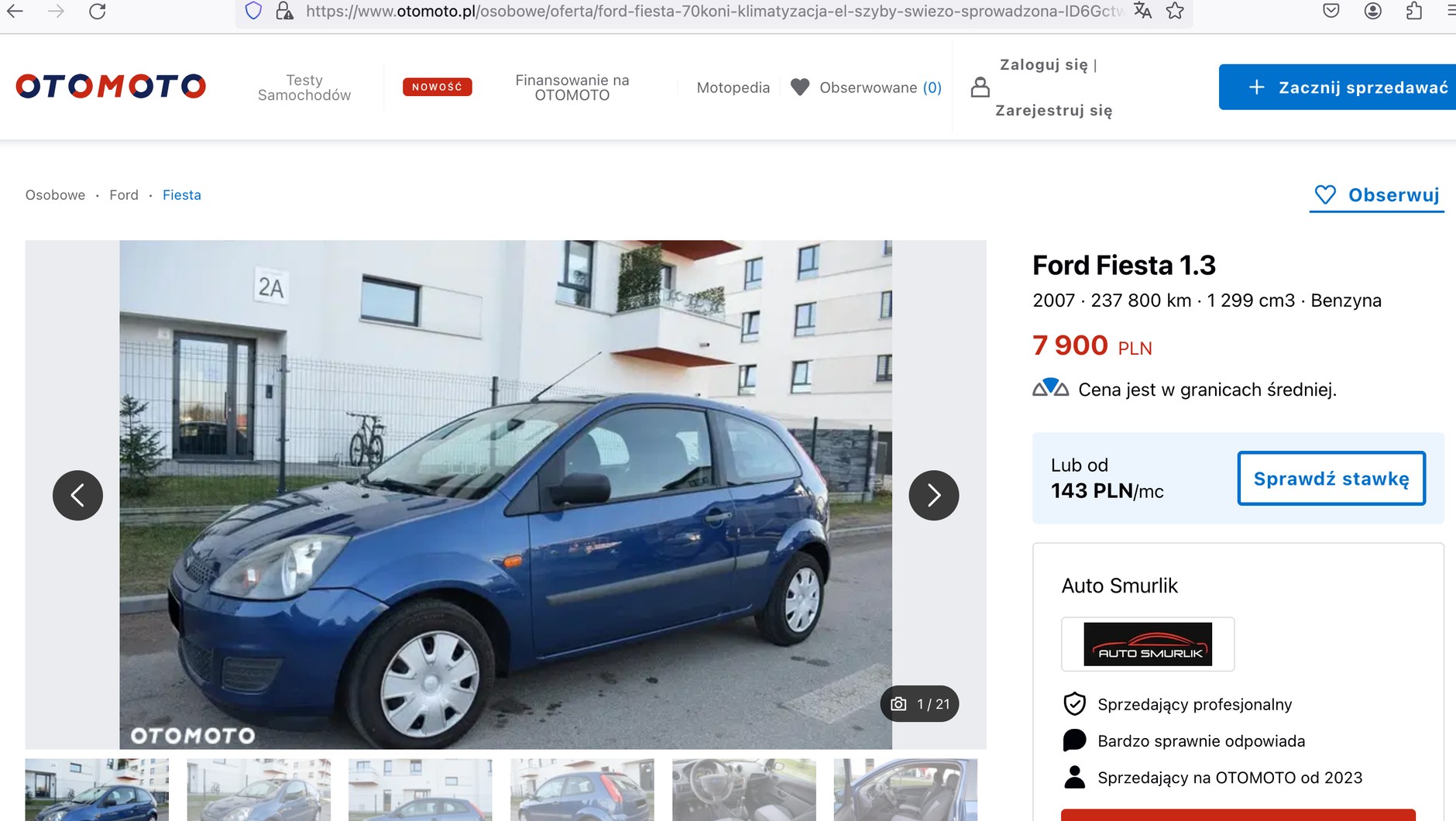 Ford Fiesta  - ogłoszenie