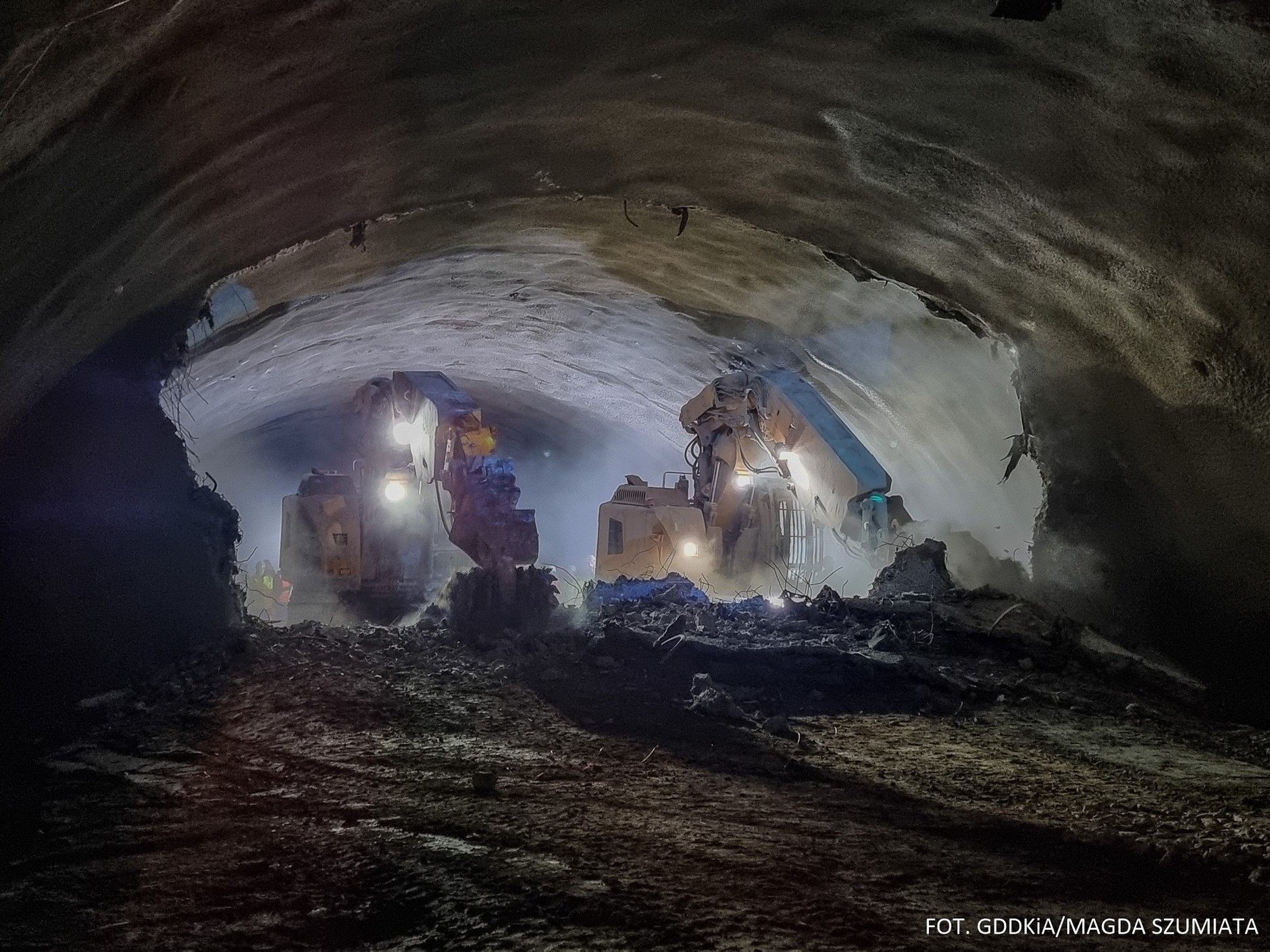 S3 Bolków - Kamienna Góra, przebicie tunelu TS-26