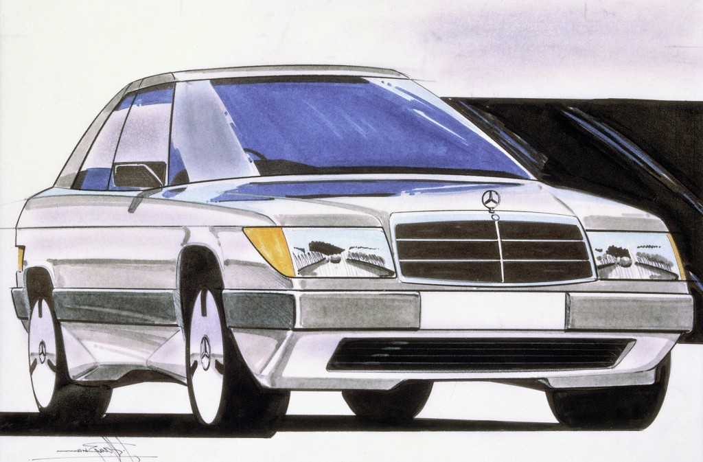 Mercedes W124 ma 35 lat: pierwsze szkice nowego modelu.