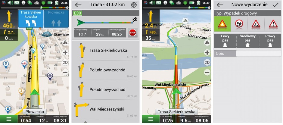 Świetnie rozwiązano funkcję asystenta pasa ruchu. Ciekawym uzupełnieniem jest możliwość wysyłania zgłoszeń o utrudnieniach. Czyżby Navitel próbował rywalizacji z Coyote, Ryśkiem czy Yanosikiem?