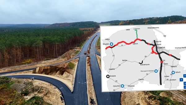 Kolejny odcinek S6 bliski ukończenia. Kluczowa inwestycja na Pomorzu nabiera tempa