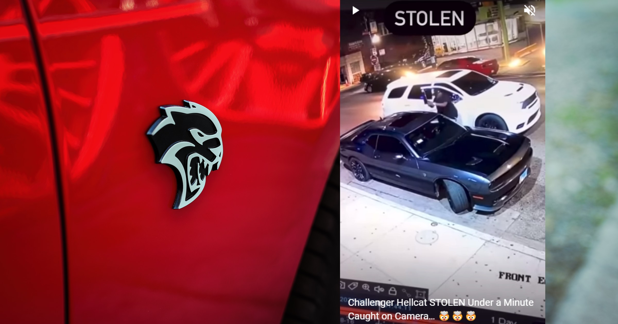 Nietypowa kradzież Dodge'a Challenger Hellcat