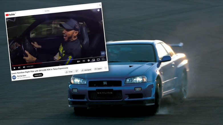 Lewis Hamilton popisywał się w Tokio za kierownicą Skyline'a