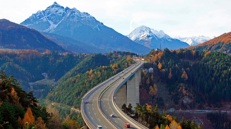 Autostrada w Austrii przez przełęcz Brenner