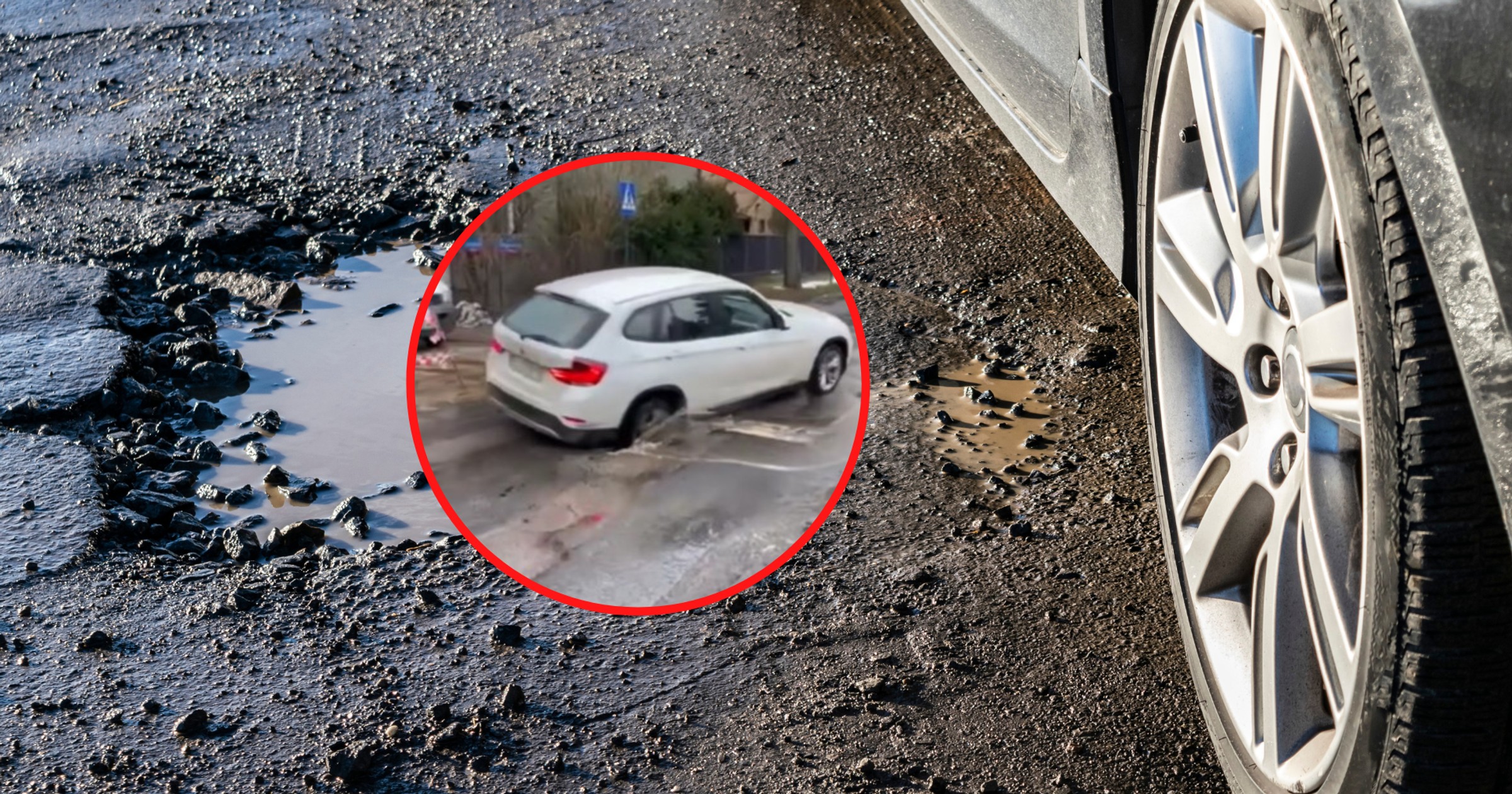 Ulica Biegańskiego w Łodzi okazała się pułapką dla wielu aut (screen: Facebook/LDZ Zmotoryzowani Łodzianie)