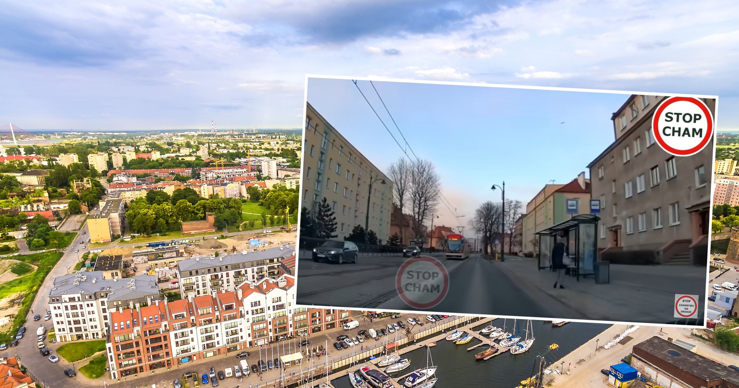Tramwaj uciekł jej przed nosem. Kierowca postanowił pomóc  (Screen: YouTube/STOPCHAM)