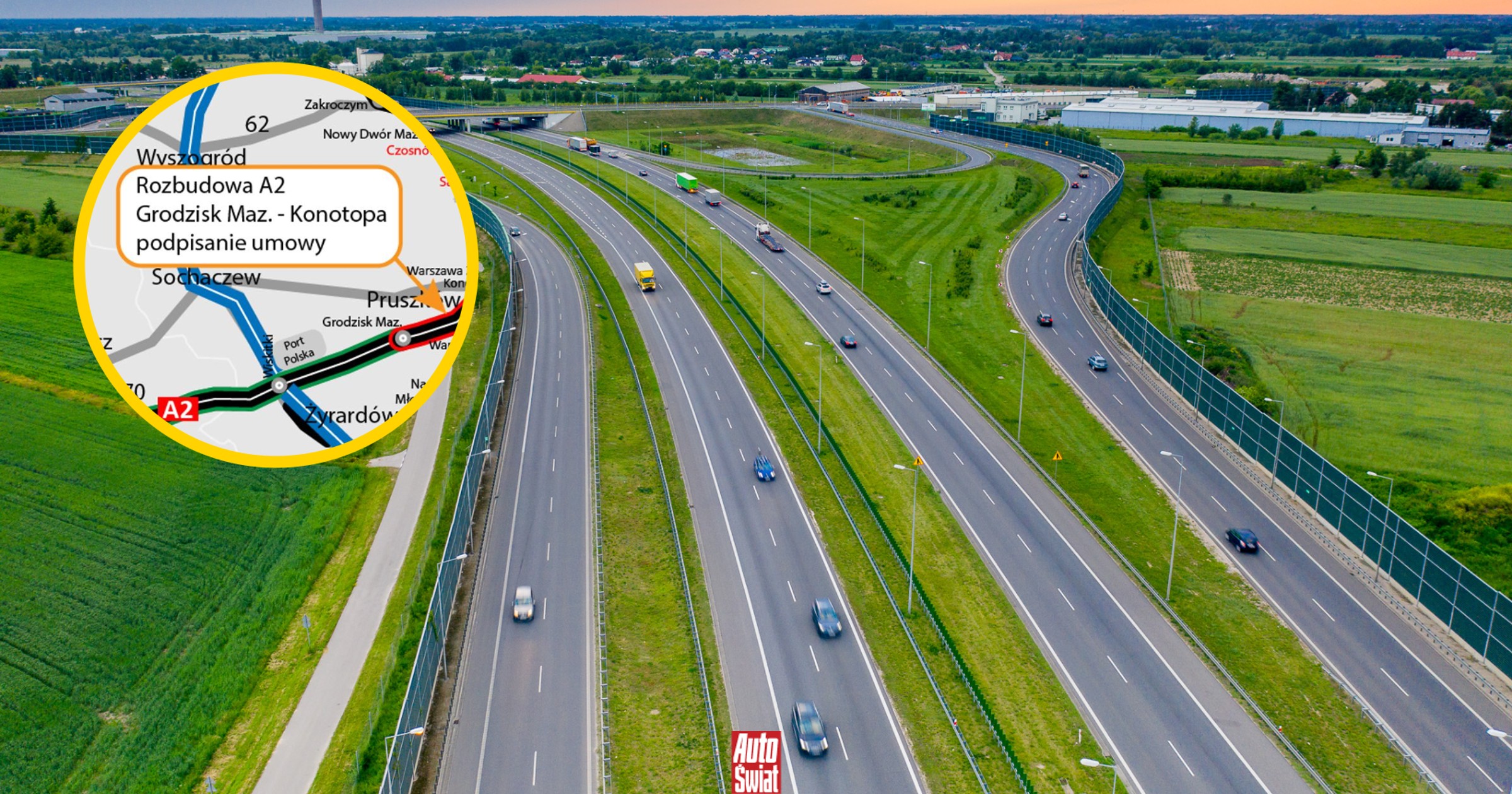 Rusza rozbudowa autostrady A2 między Warszawą a Łodzią. Trzy, a choćby cztery pasy