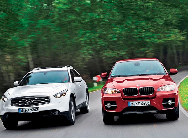 BMW X6 kontra Infiniti FX 30d: ślicznotki, czyli luksusowe suv-y