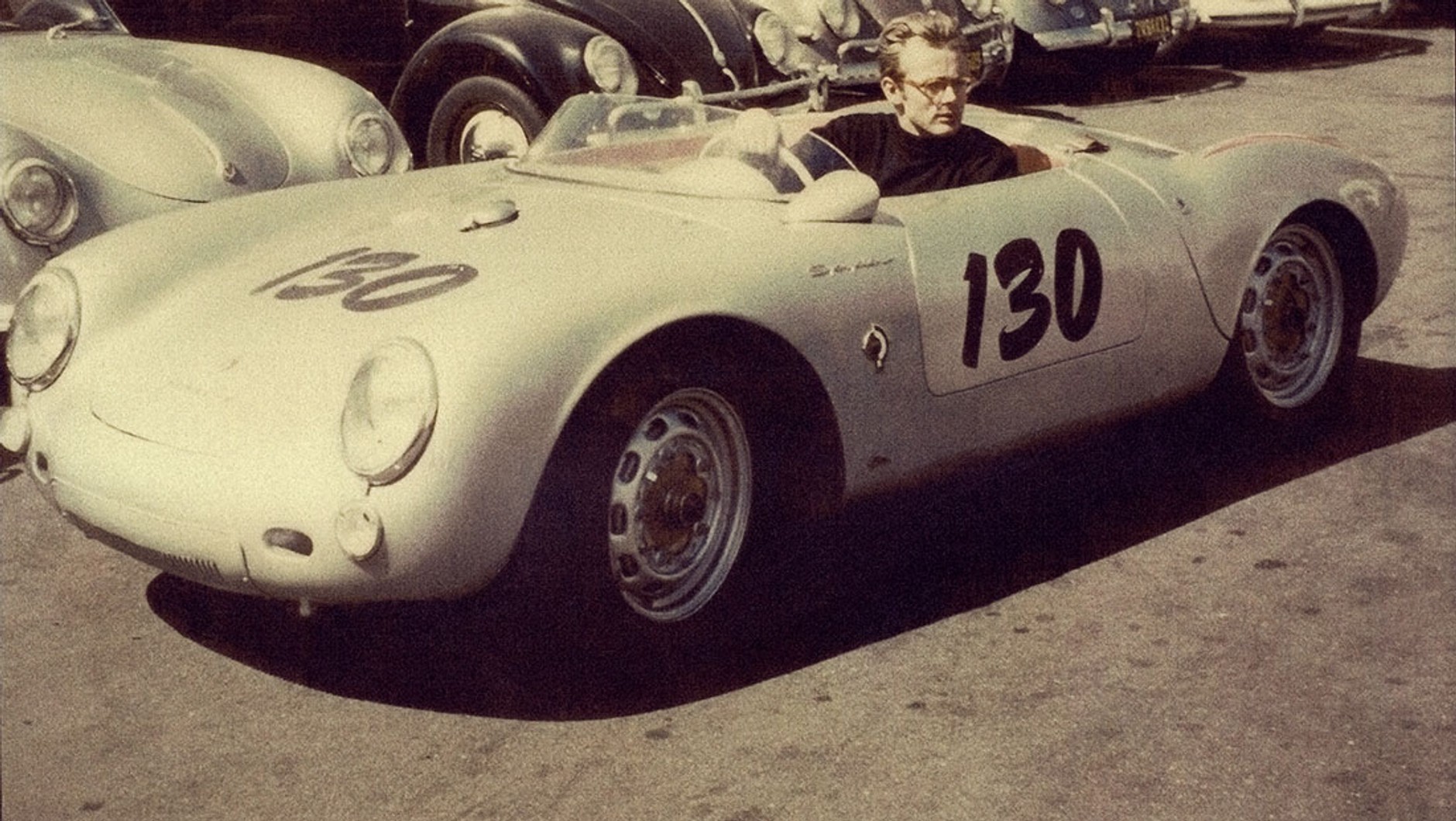 James Dean i Porsche 550 Spyder