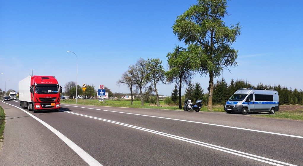 Kontrola drogowa w okolicach Siedlec