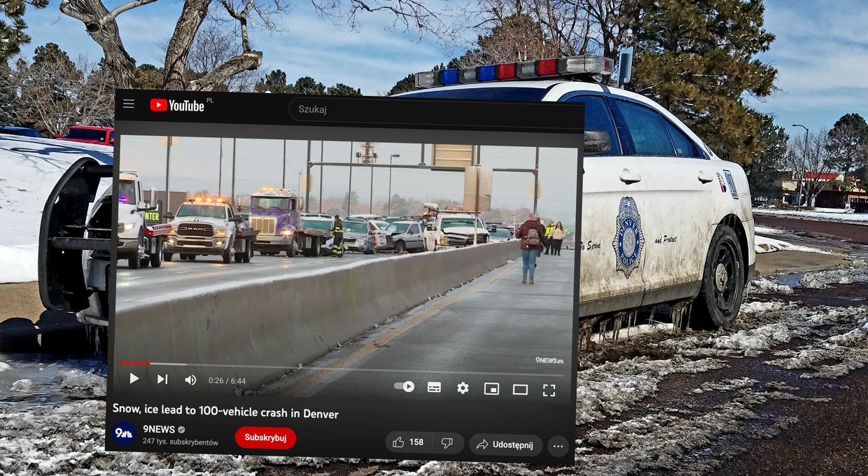 Pierwsze opady śniegu zaskoczyły kierowców w USA. Ponad 100 rozbitych samochodów [WIDEO]