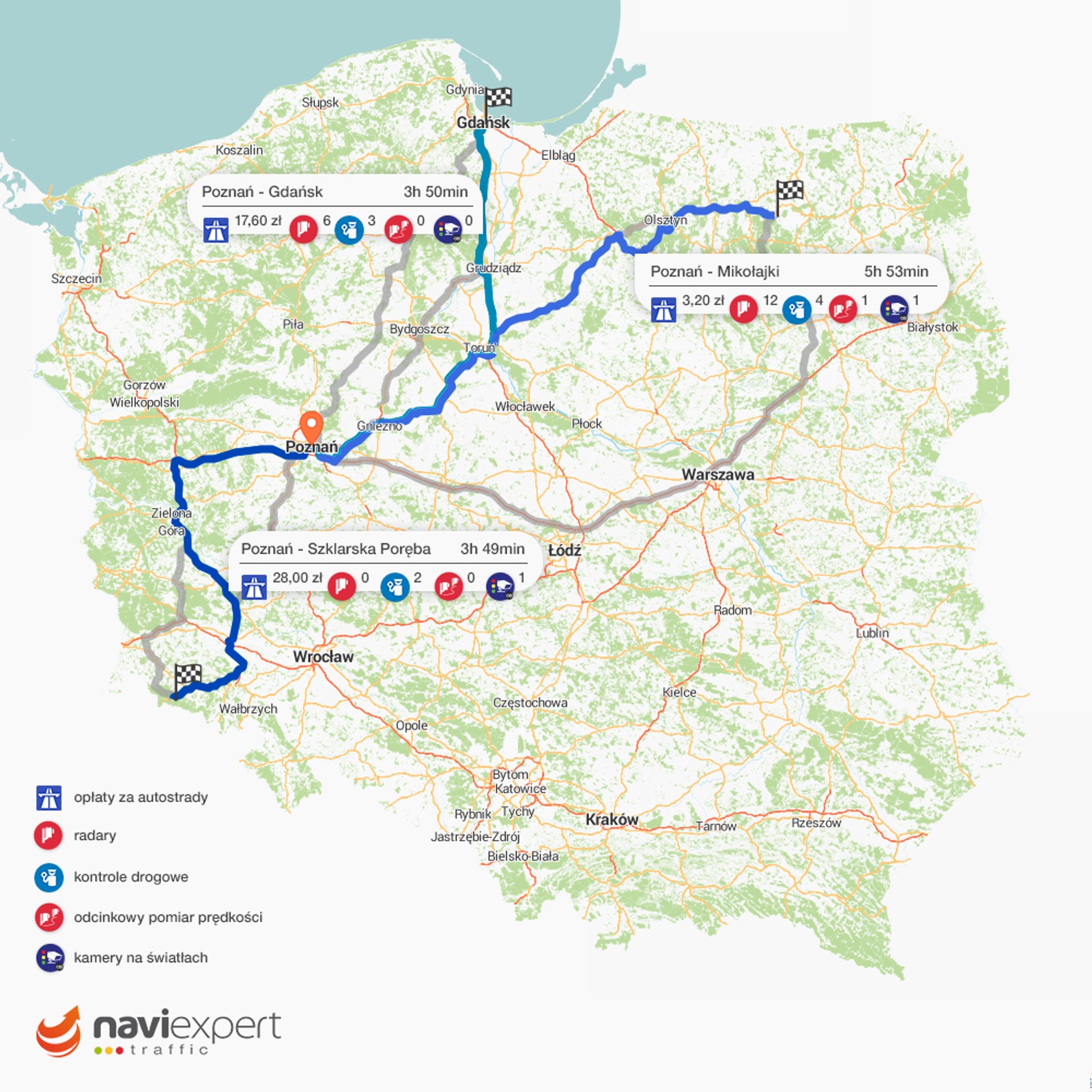 Majówka 2019 - trasy z Poznania