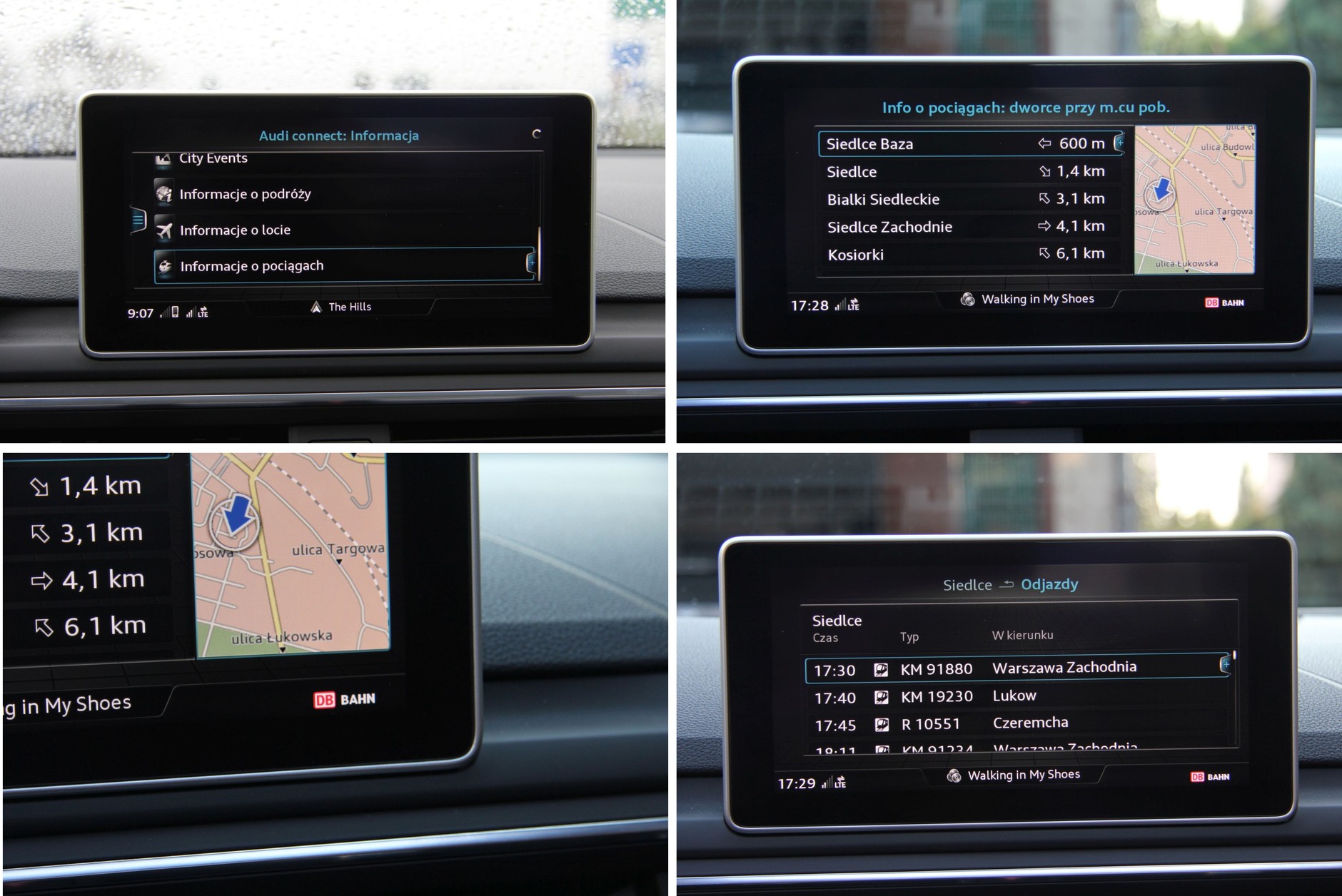 Audi A4 2016 Connect rozkład jazdy