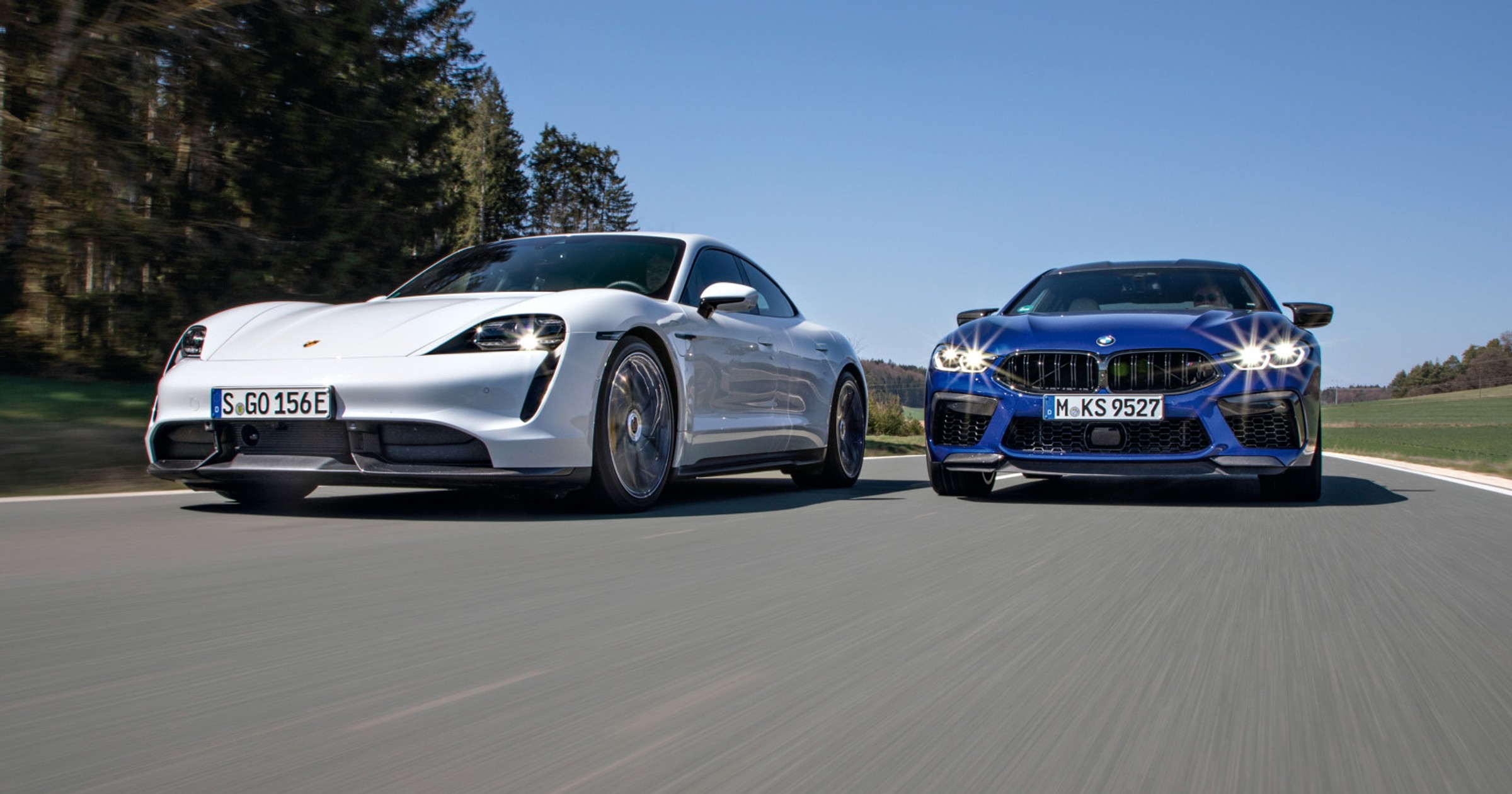 BMW M8 Competition Gran Coupe vs. Porsche Taycan Turbo S