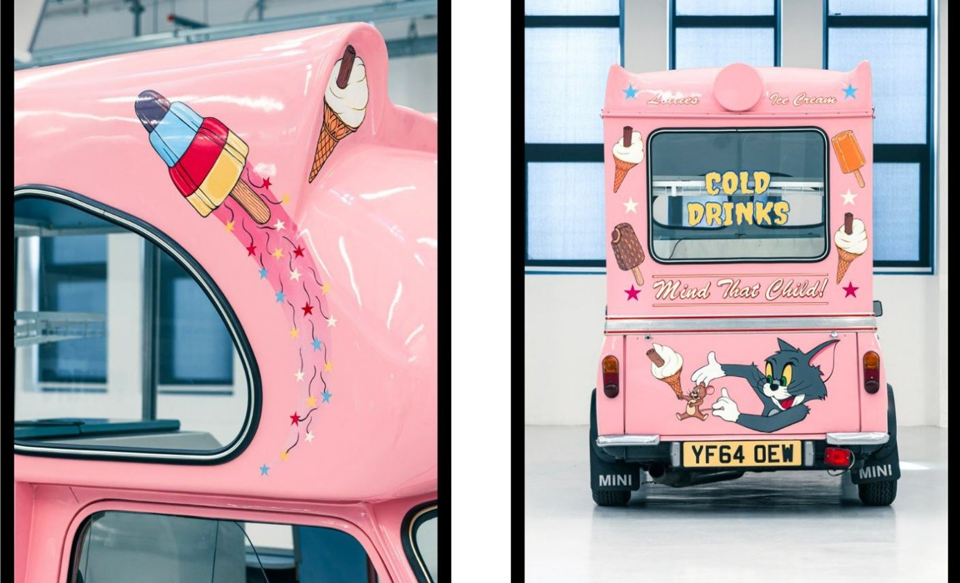 Furgonetka z lodami stworzona na bazie klasycznego Mini