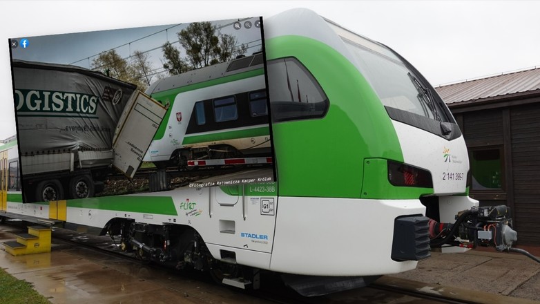 Zderzenie pociągu i TIR-a w Ołtarzewie k. Ożarowa Mazowieckiego