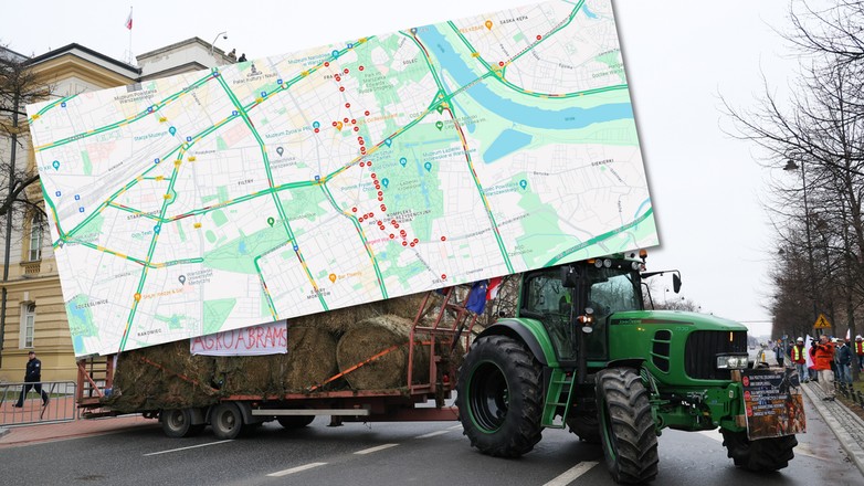 Protest rolników utrudnienia