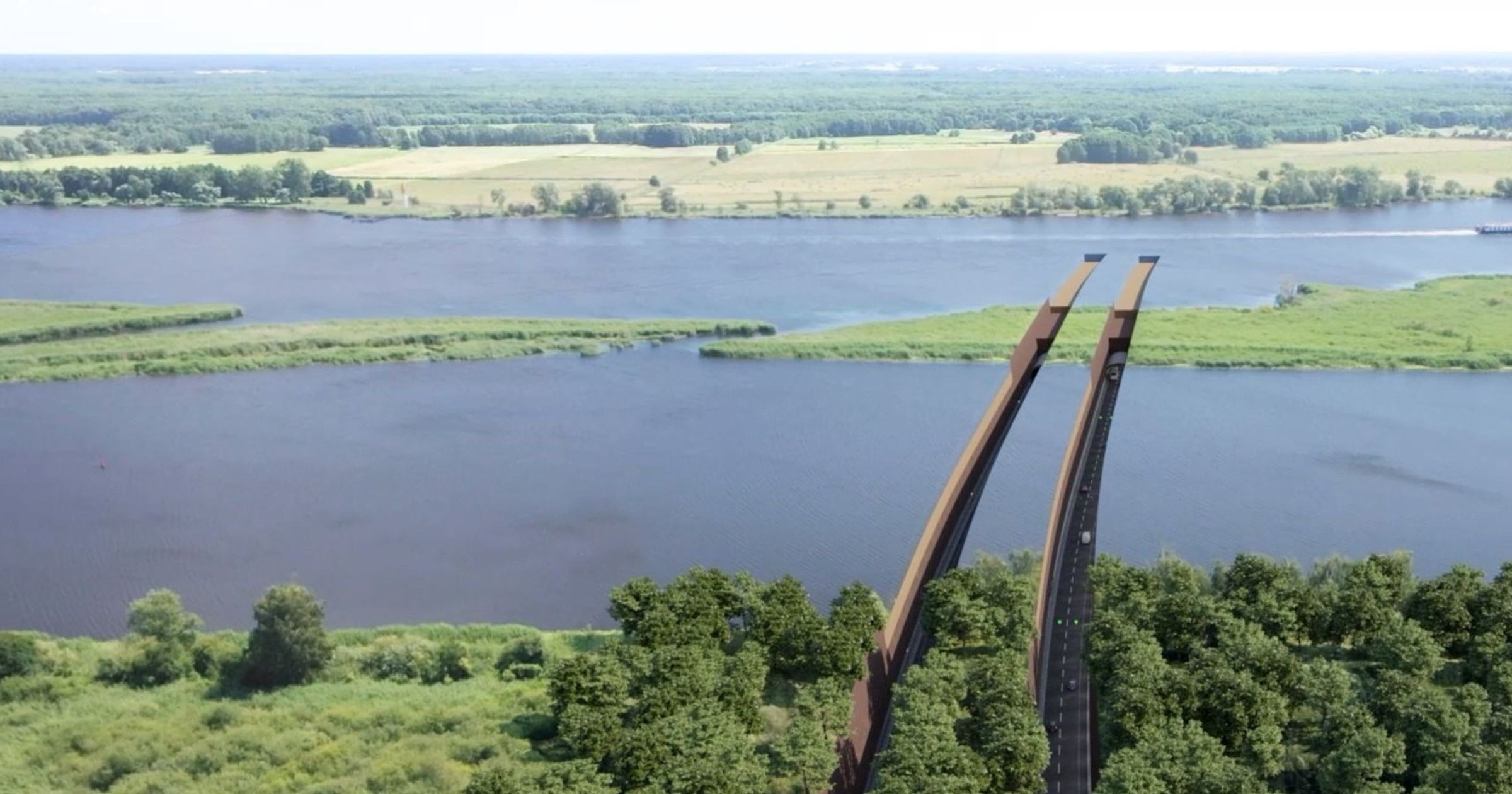 Zachodnia Obwodnica Szczecina; tunel pod Odrą (wizualizacja)