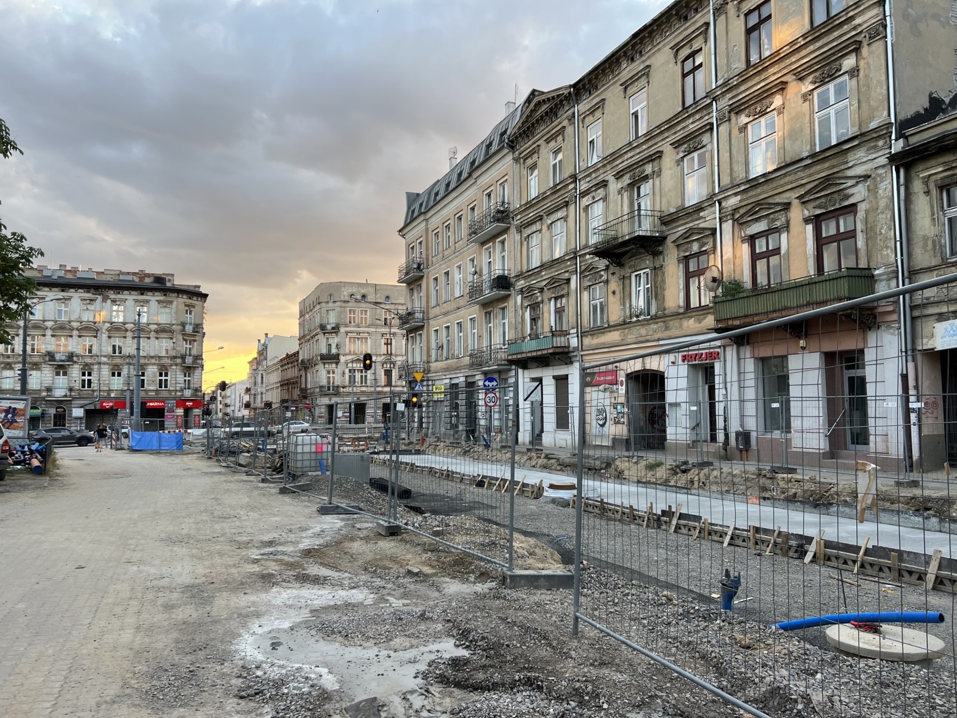 Remont na ul. Legionów w Łodzi