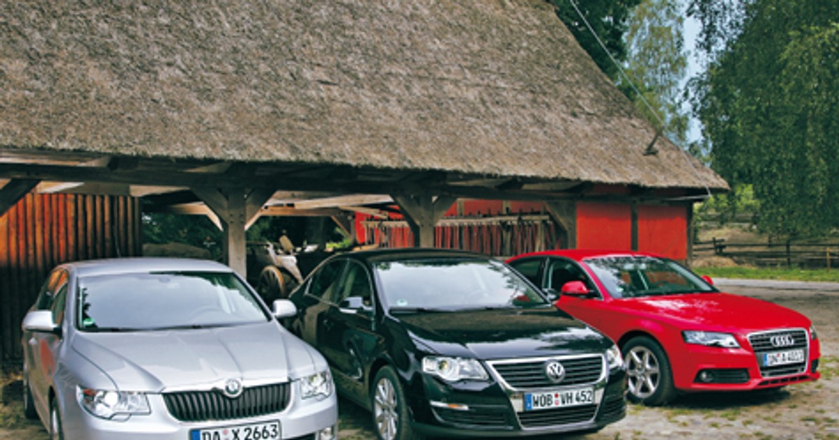 Nowa Skoda Superb kontra VW Passat i Audi A4 - Porównanie trzech limuzyn z jednej stajni