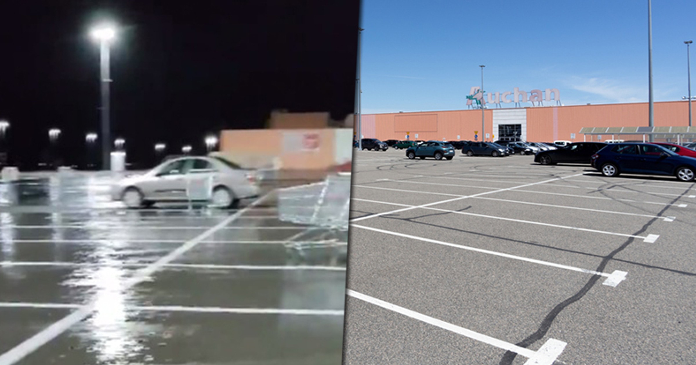 Wichura na parkingu