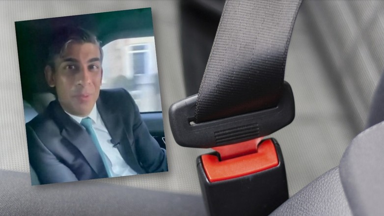 Rishi Sunak, premier Wielkiej Brytanii, podróżował bez pasów