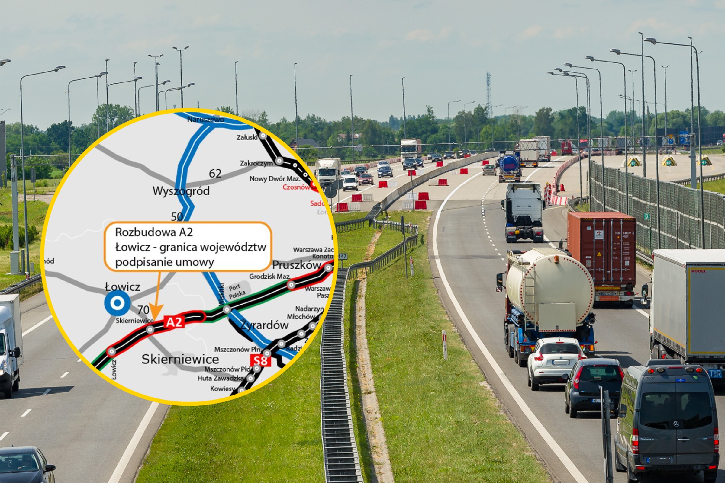 Autostrada A2 zyska dodatkowy pas. Umowa na kluczowy odcinek podpisana