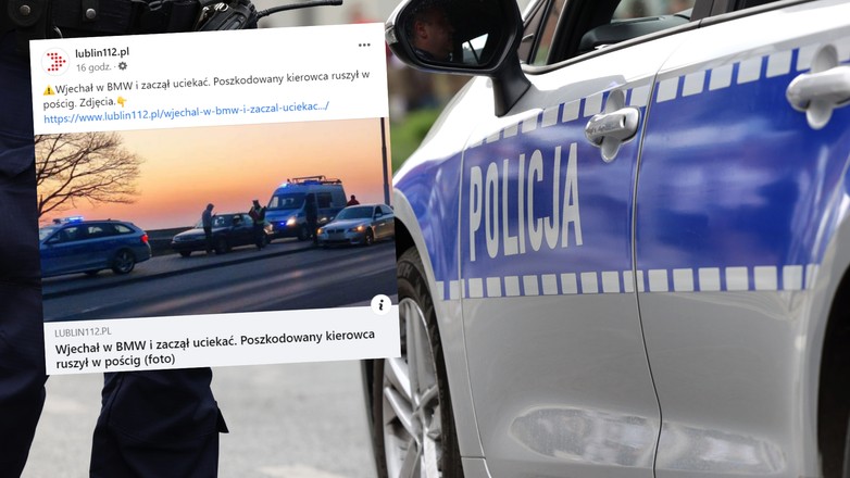 Wjechał w BMW i zaczął uciekać (fot. zdjęcie ilustracyjne, screen: facebook.com/@lublin112)