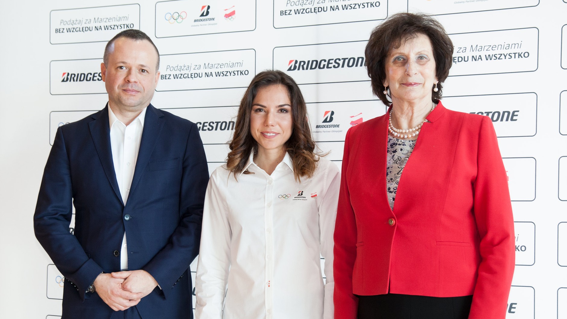 Radosław Bółkowski (z lewej), Joanna Jóźwik (w środku), Irena Szewińska (z prawej)