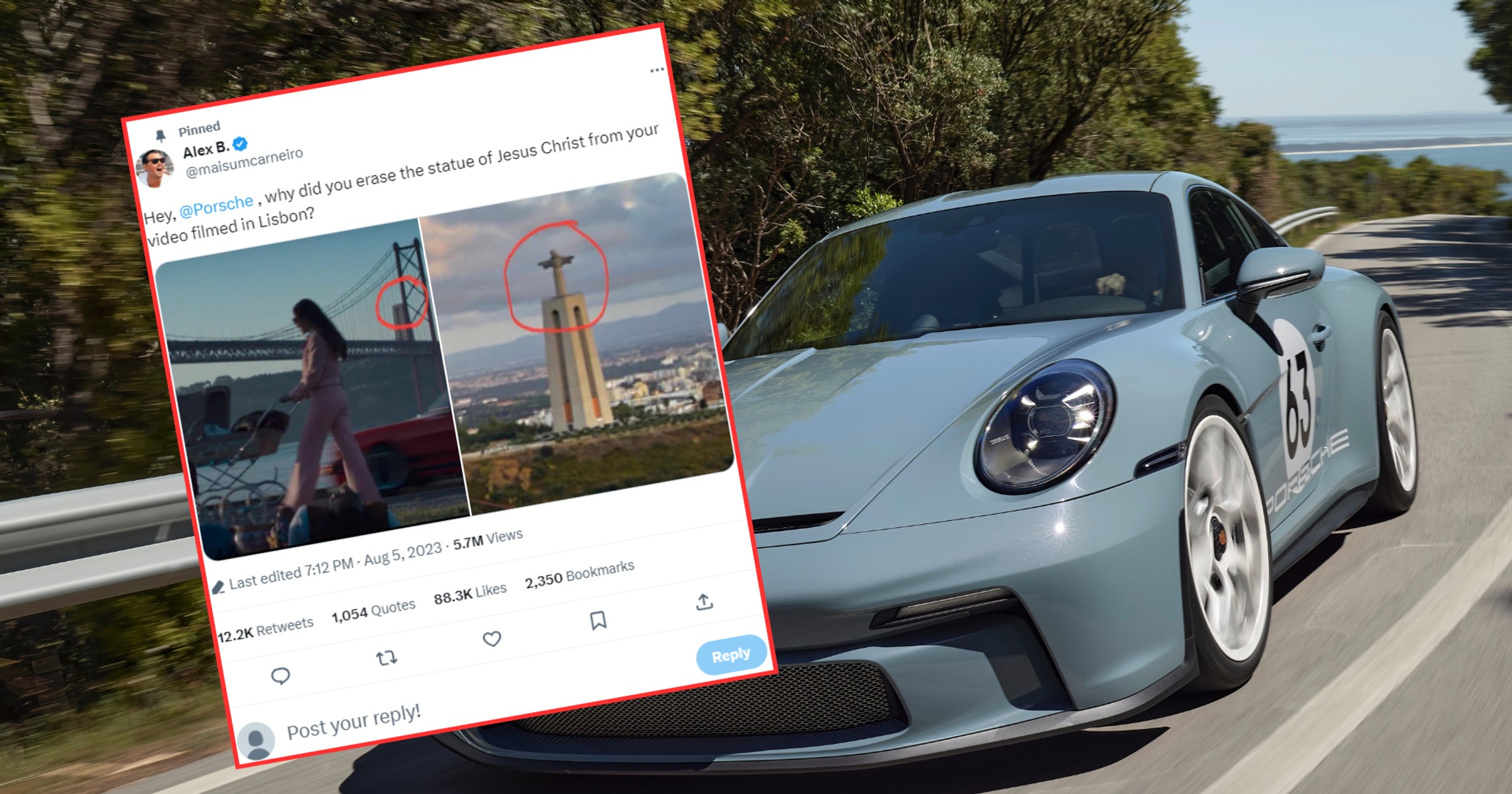 Z jubileuszowej reklamy kultowego modelu Porsche 911 pozbyli się Jezusa. Marka wydała oświadczenie