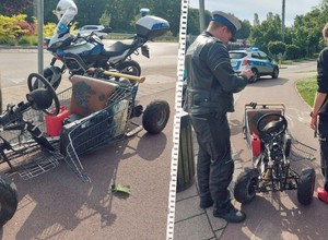 Młody wynalazca zamienił wózek sklepowy w bolid. Podpadł policjantom z Sopotu
