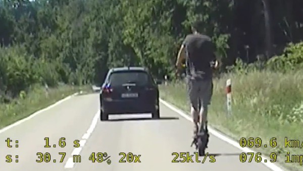 Jechał 70 m na godz. na hulajnodze elektrycznej
