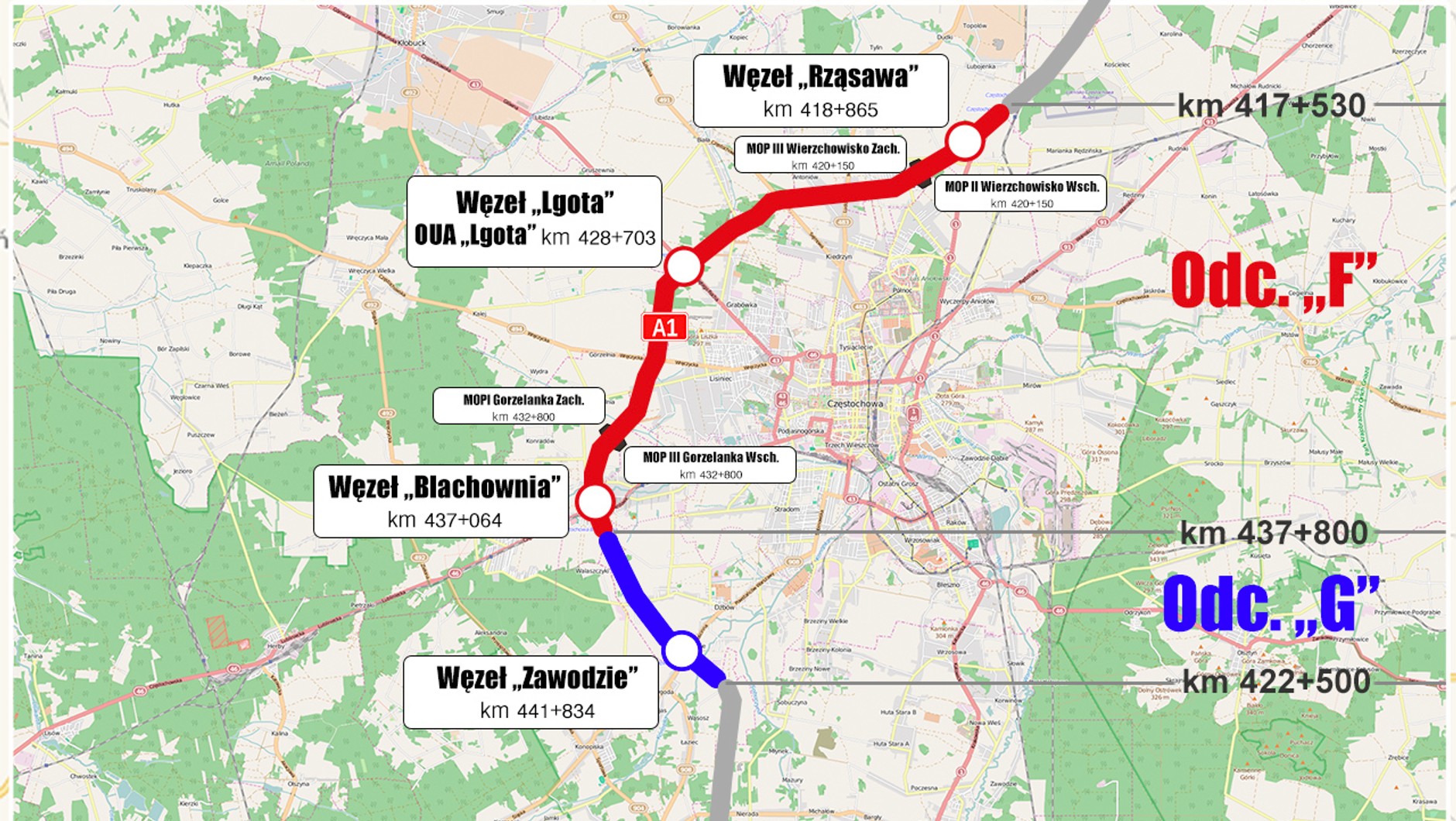 Autostrada A1 Tuszyn-Pyrzowice, odcinek F