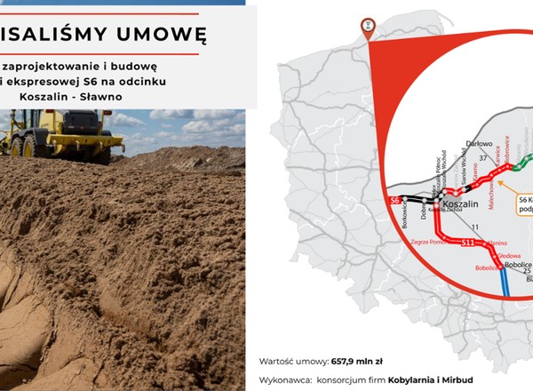 Wiemy, kiedy droga ekspresowa S6 połączy Koszalin ze Sławnem