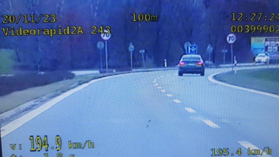20-letni kierowca bmw pędził z prędkością 194 km/h