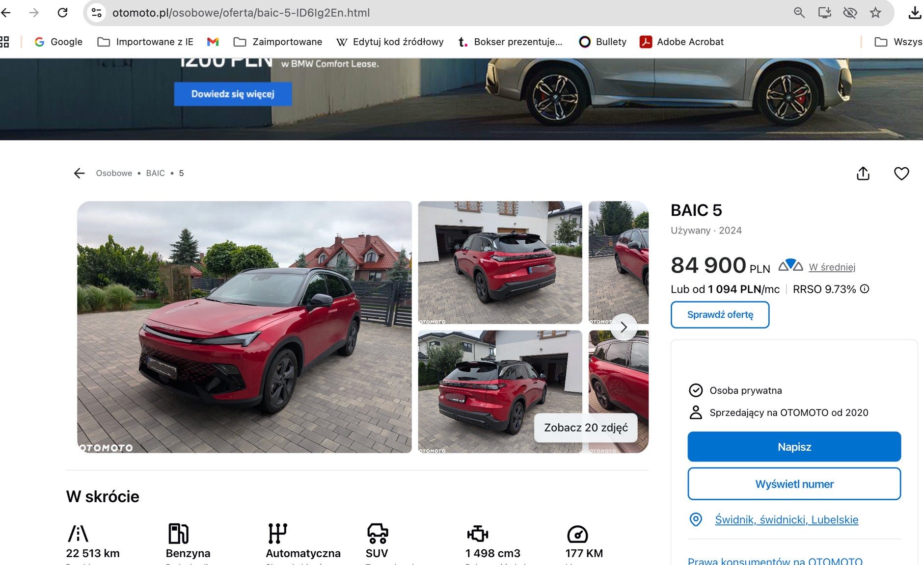 Baic 5 w ogłoszeniu