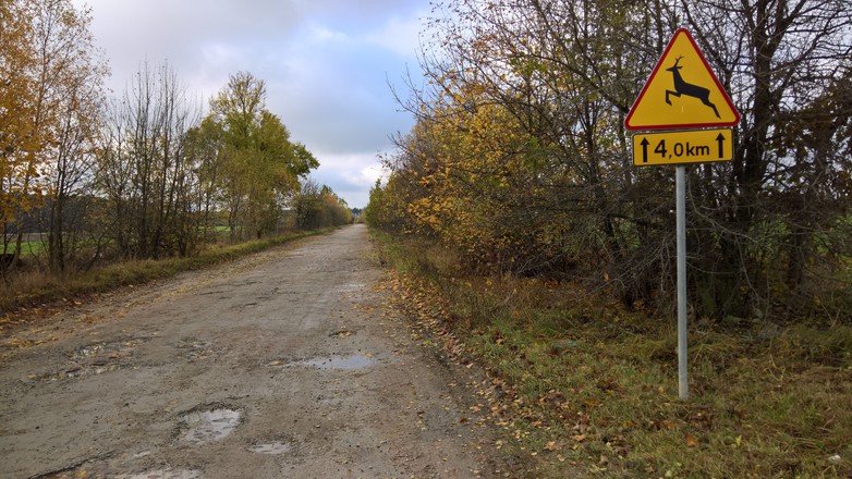 Droga o zniszczonej nawierzchni