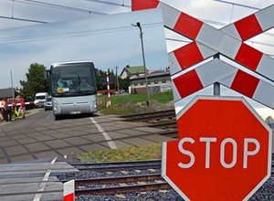 Kierowcy, który wjechał autokarem z dziećmi na zamknięty przejazd kolejowy grozi osiem lat