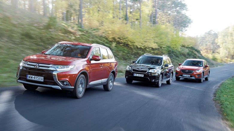 Mitsubishi Outlander kontra Subaru Forester i Mazda CX-5 - japońska szkoła SUV-a
