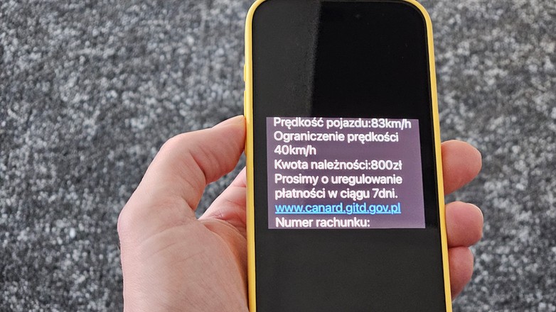 Oszukany sms o mandacie