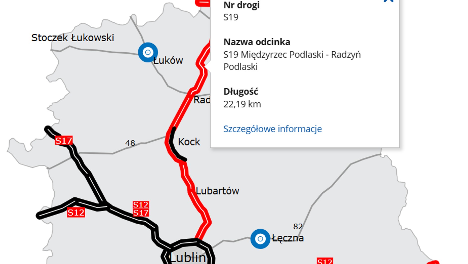 Droga S19 Radzyń Podlaski-Międzyrzec Podlaski 