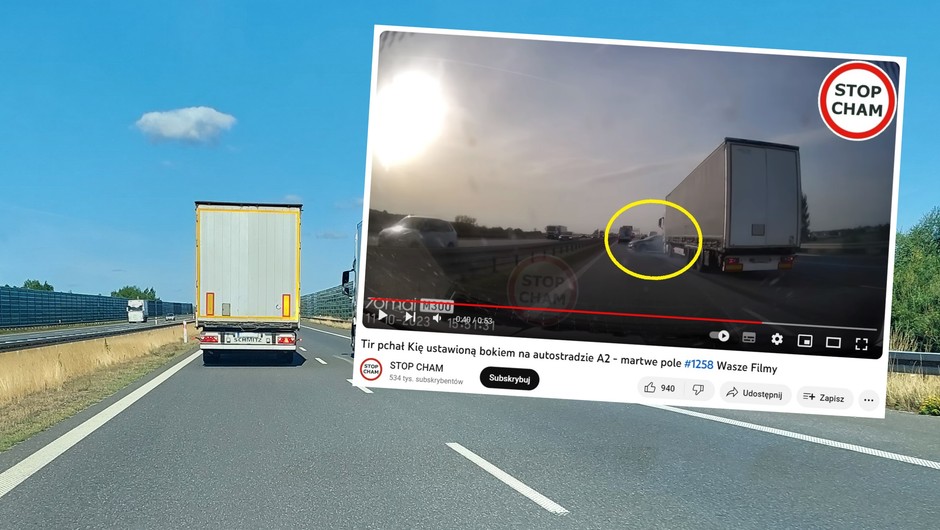 Nawet nie wiedział, że pcha przed sobą auto. Niebezpieczna sytuacja