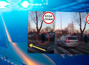 Policjant popełnił na pasach groźne wykroczenie. Wszystko się nagrało